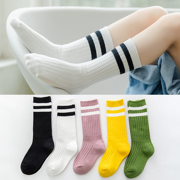 Knee High Socks Girls School | Long Sock Stripe Girl Sport - 1-12 Kids