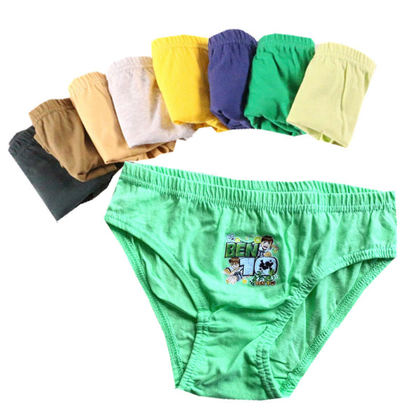 12pcs/lot Pure Color Boys Panties Cotton Underwear Shorts Kids Briefs