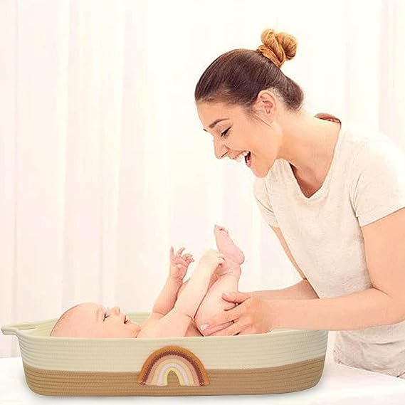 Changing Basket with Diaper Changing Sheet