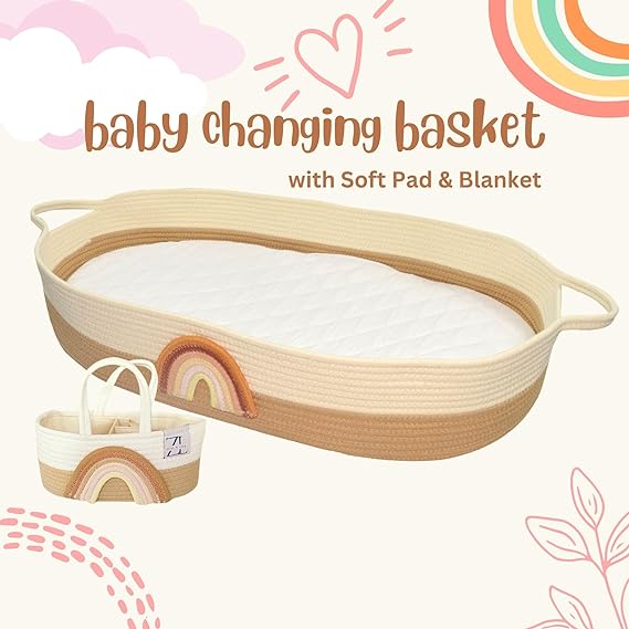 Changing Basket with Diaper Changing Sheet
