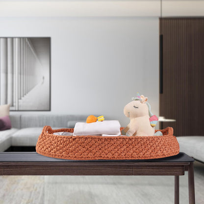 Handmade Baby Moses Basket with Premium Waterproof Cover