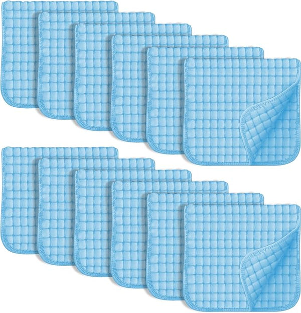 Premium Muslin Burp Cloths - Soft and Absorbent Burp Rags for Babies (12PCs)