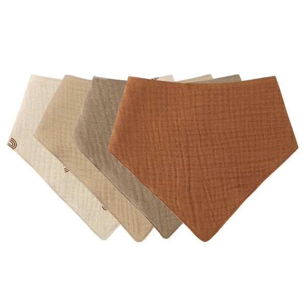 Baby Infant Cotton Bib Newborn Solid Color Triangle Scarf Feeding