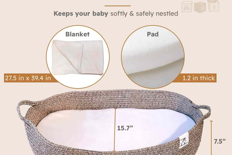 Baby changing bassinet with changing tables and pad