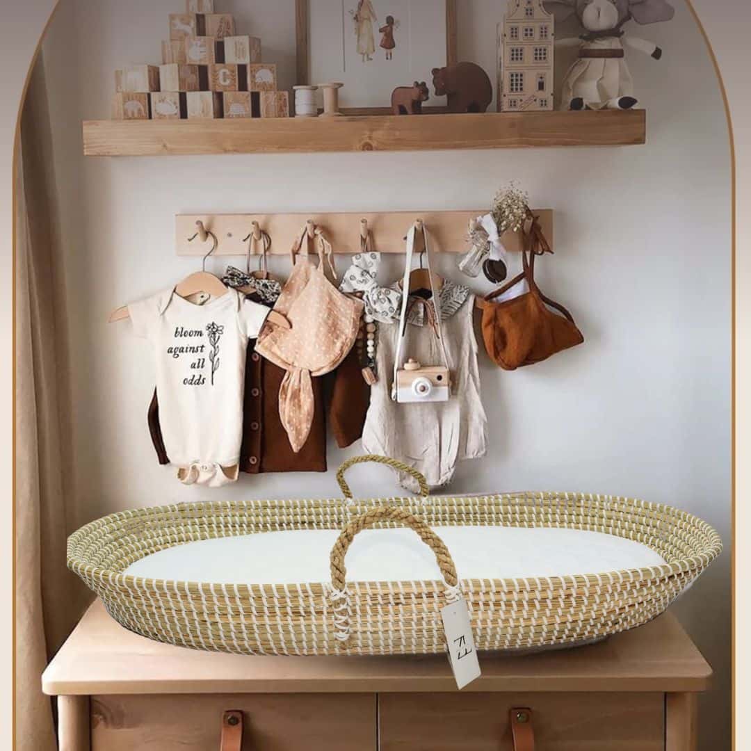 Seagrass Baby Changing Basket