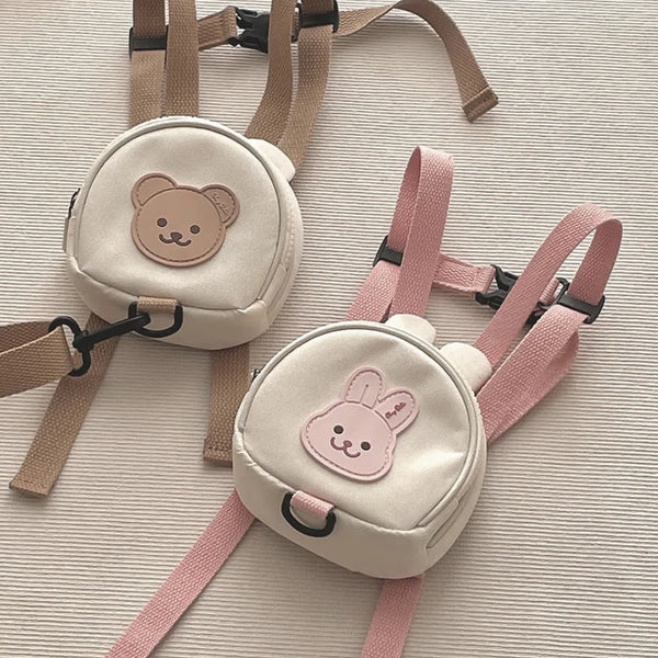 Canvas Baby Backpacks Kindergarten School Bag Bear Bunny Korean