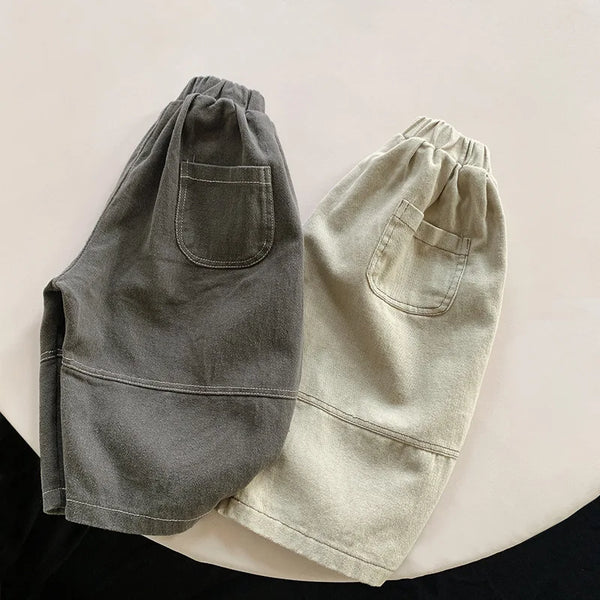 2024 Spring New Children's Harem Pants Loose Kids Wide Leg Pants