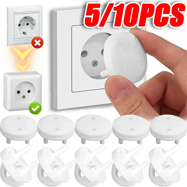 White Electrical Safety Socket Protective Cover Baby Care Safe Guard
