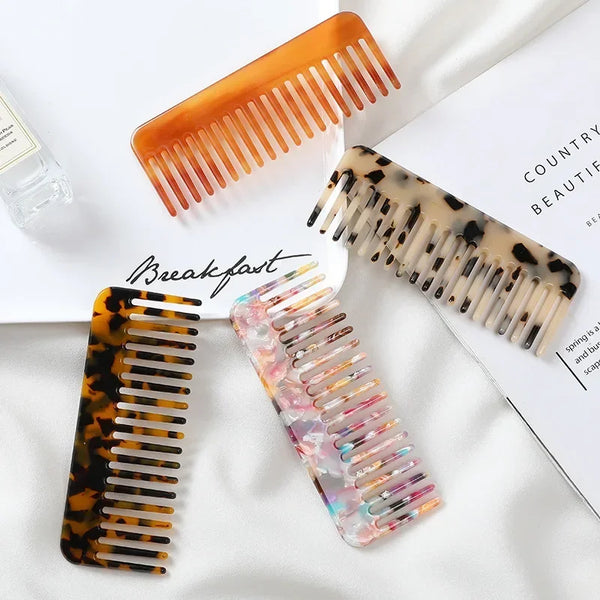 Kids Wide Teeth Acetate Hair Combs Anti-static Massage Hair Brush