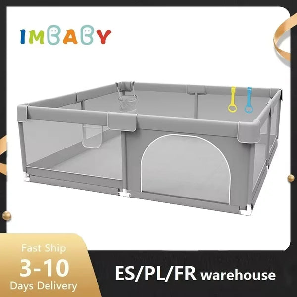 IMBABY Baby Playpens Light Gray Corralito for Baby Playground with