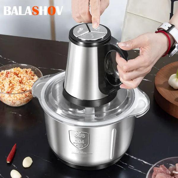 Electric Meat Mincer Grinder Stainless Steel Chopper 5L Food Processor