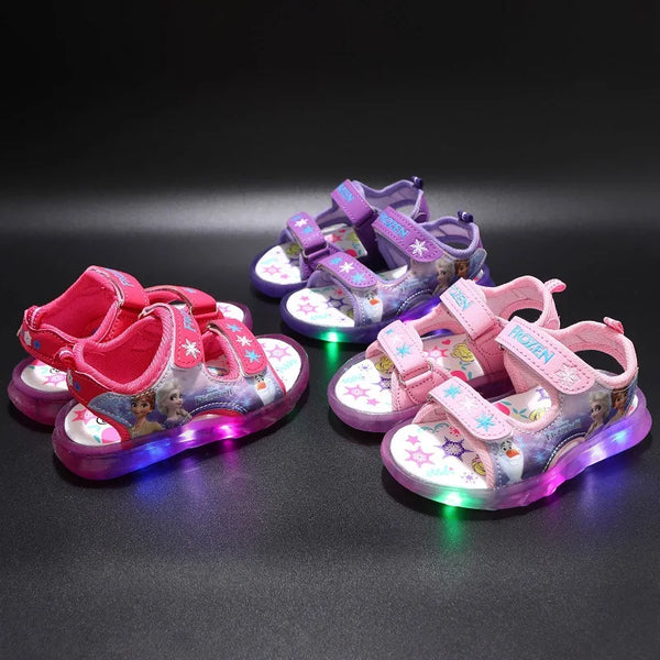 Disney Summer Children's Sandals Frozen Priness Elsa Anna Children's