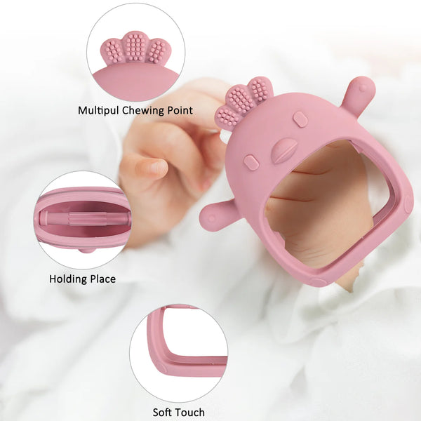 Baby Teether Chick Gloves Teether Silicone Anti-eating Hand Molar