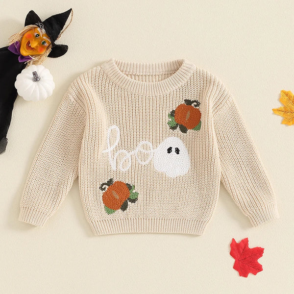 2024-05-21 Lioraitiin Toddler Boys Girls Halloween Sweater Witch
