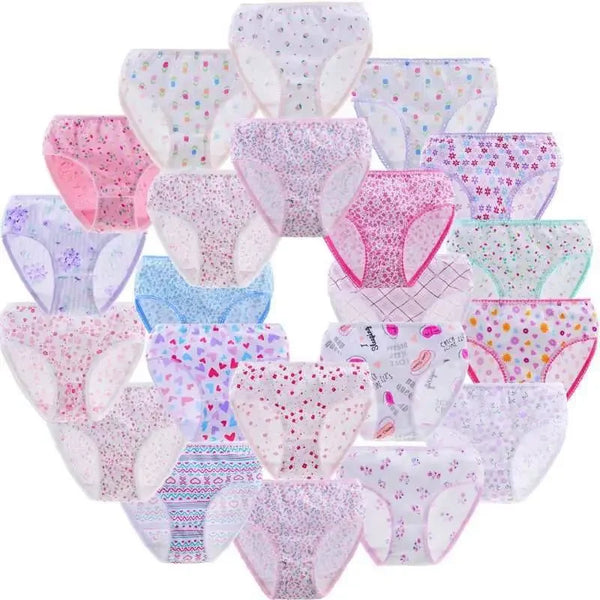 12pcs /Lot Baby Girls Briefs  Cartoon  Underwears Children Panties