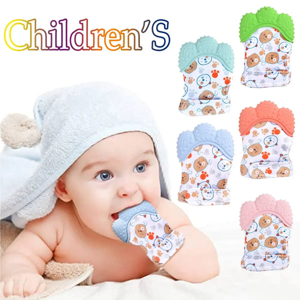 Newborn Teething Silicone Mittens Multi-Layer Breathable Chewing