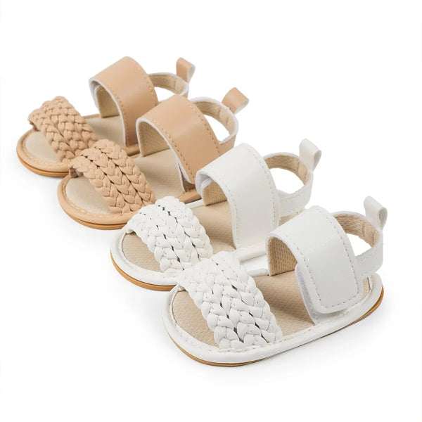 Meckior Summer Baby Sandals Girl Anti-slip Rubber Bottom First Walkers