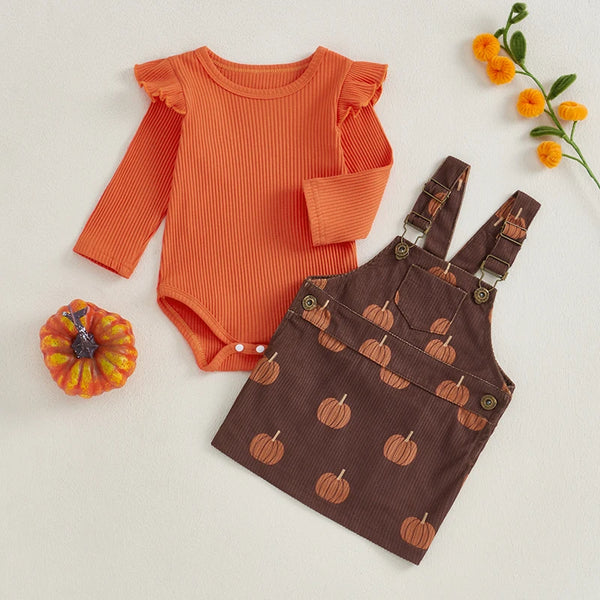 2024-07-12 Lioraitiin 2-Piece Baby Girls Halloween Set Long Sleeve