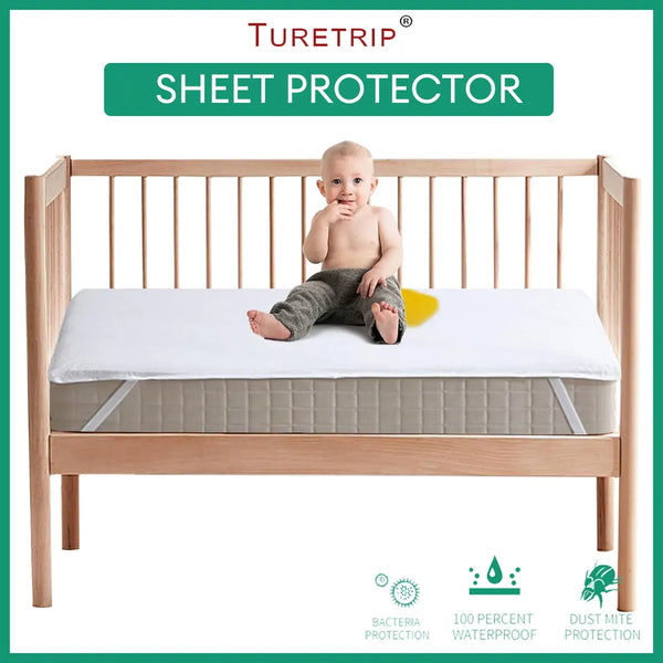 Waterproof Bed Sheet For Crib Bed Mattress Anti Mites & Bed Wetting