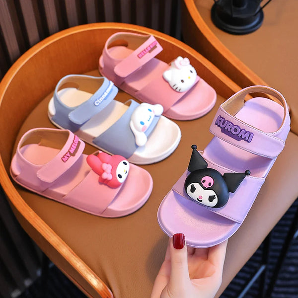 Summer Children's Flip-Flops Sanrio Boys And Girls Kullomi Outdoor