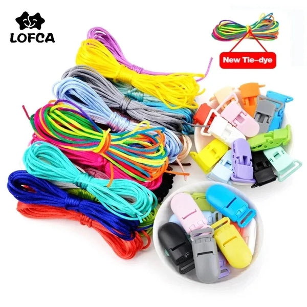 LOFCA Colorful Nylon Cord  Baby Teether Pacifier Clip Accessories  DIY