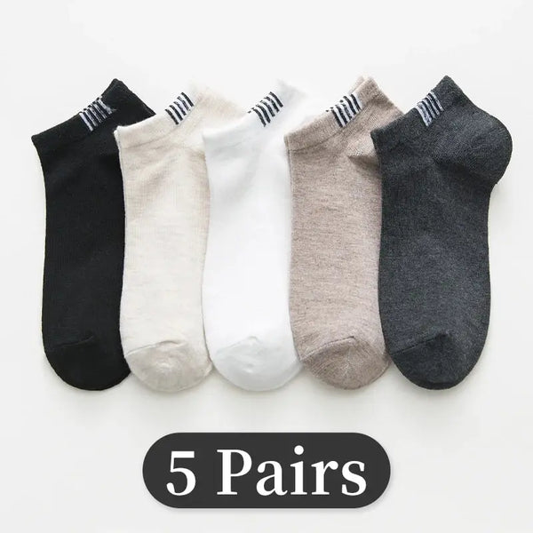 5 Pairs of Spring and Summer Men's and Women's Four-season Simple