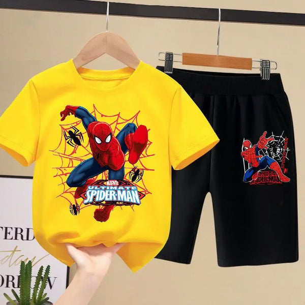 Disney Children's T-shirts Set  Aoger Spiderman Boys Summer Trend Baby