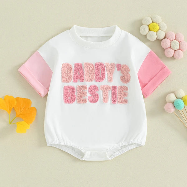 2024-01-17 Lioraitiin Newborn Baby Girl Summer Romper Daddy s Girl