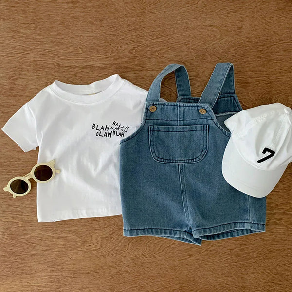 2024 Summer Baby Clothing Set Girls Clothes Infant Tee and Denim