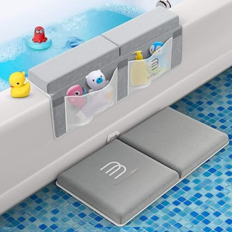 ComfortKneel Baby Bath Kneeler with Non-Slip Bath Mat