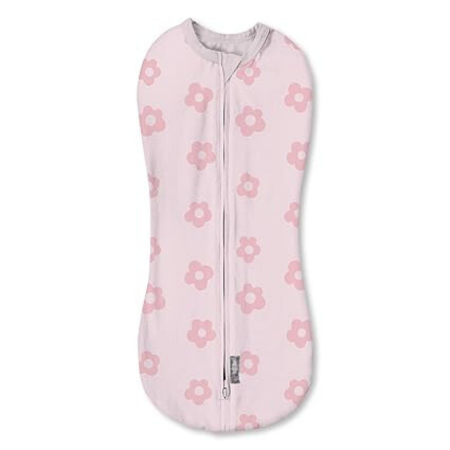 Compression Swaddle Pod with Two-Way Zipper - Flower Confetti, 2-Pack (0-2 Months)