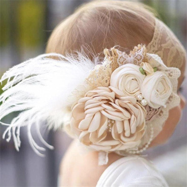 Vintage Flower Headband Baby Girls Headwraps Newborn Photography Props
